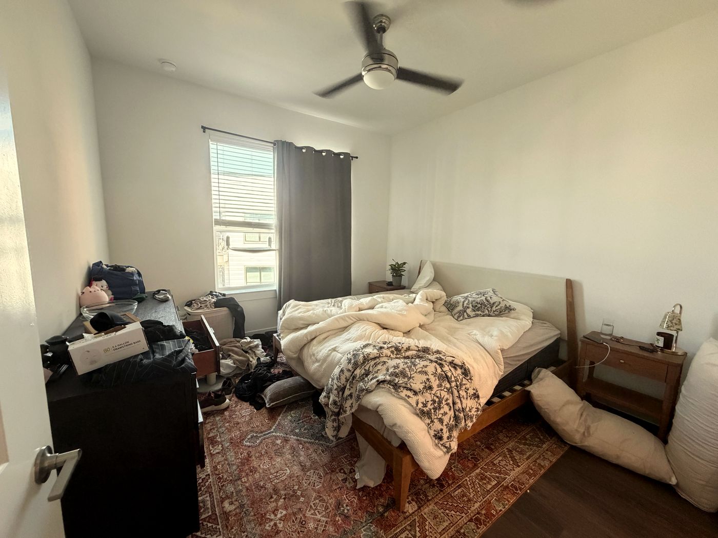 Bedroom before Sage Essence non-toxic cleaning in Austin, TX