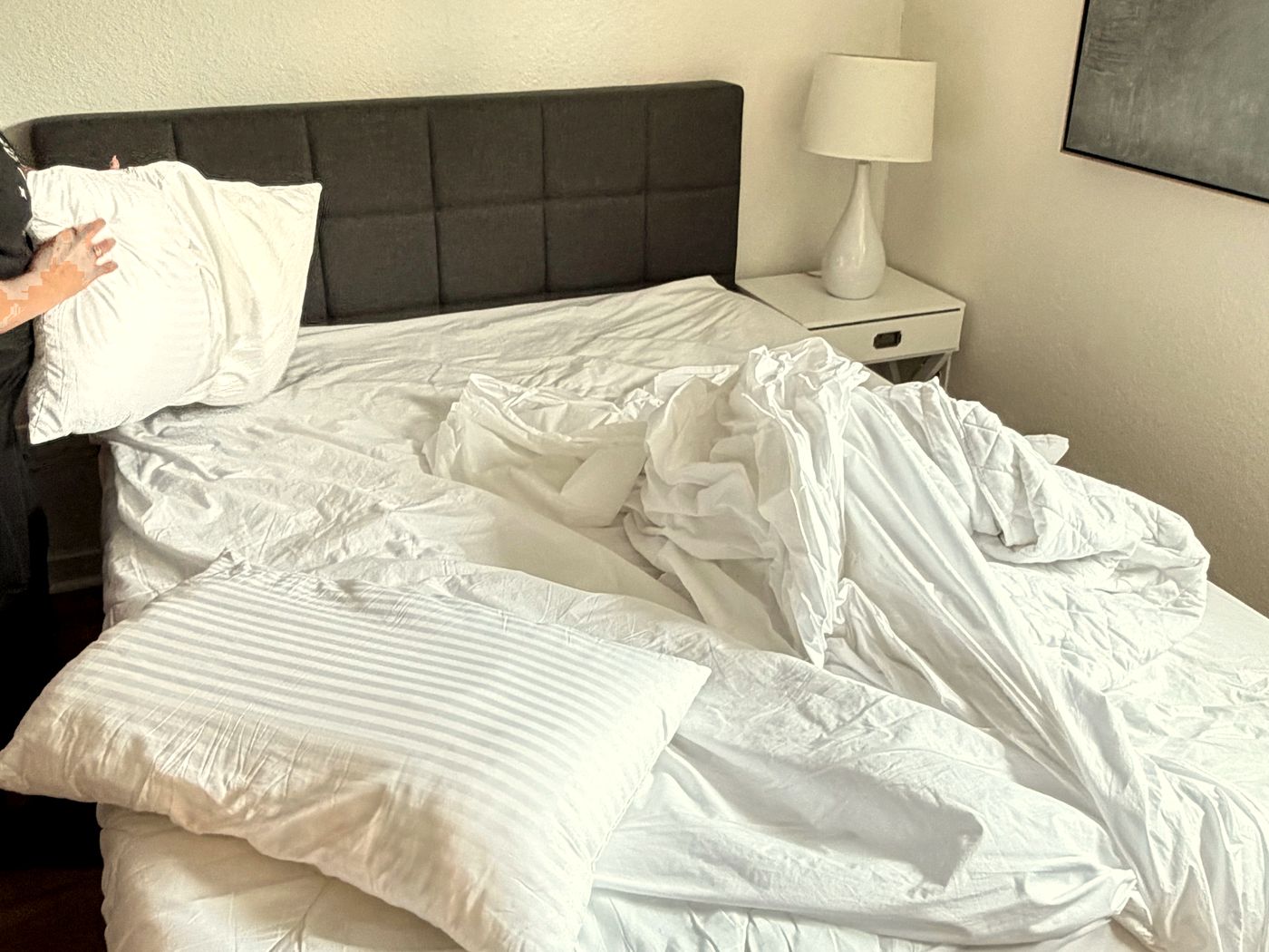 Guest bedroom before Sage Essence non-toxic cleaning in Austin, TX